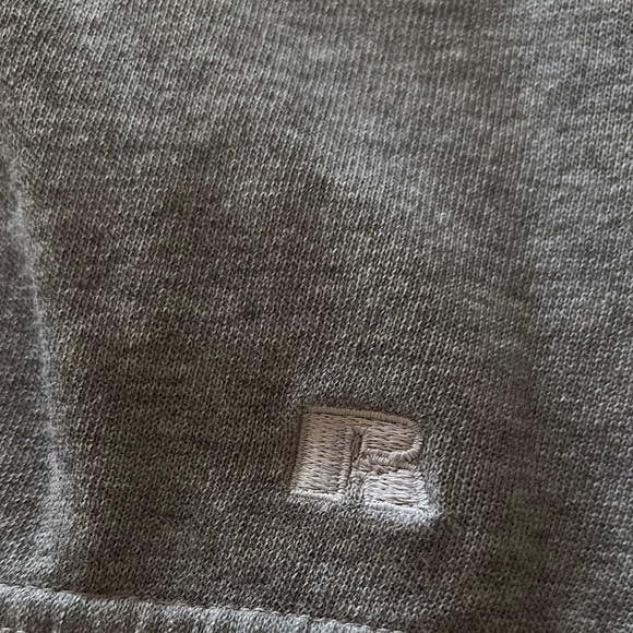Gently Loved Russell Athletic Charcoal Crewneck Crop Sweatshirt - Picture 4 of 7